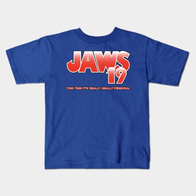 JAWS 19 Logo Kids T-Shirt by BrianPower